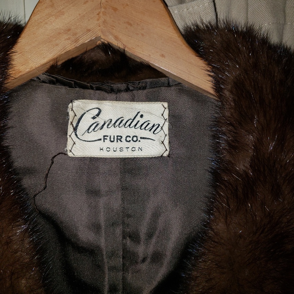 Brown leather and mink jacket. - Picture 5 of 5